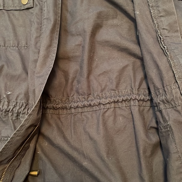 Women's Forever21 Olive Gray-esque Utility Style Lightweight Jacket with Hood - Picture 6 of 14